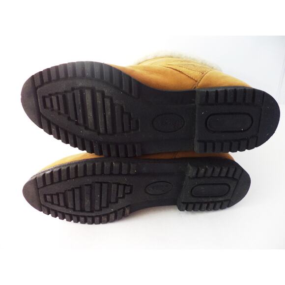 BASS TIG4 2 TONE BROWN SUEDE LEATHER PULL ON MID CALF WINTER BOOT WOMENS 9.5M - Picture 6 of 7